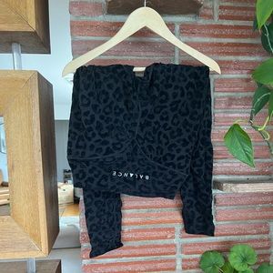 Balance Athletica (now called Vitality) velvet-y leopard pants